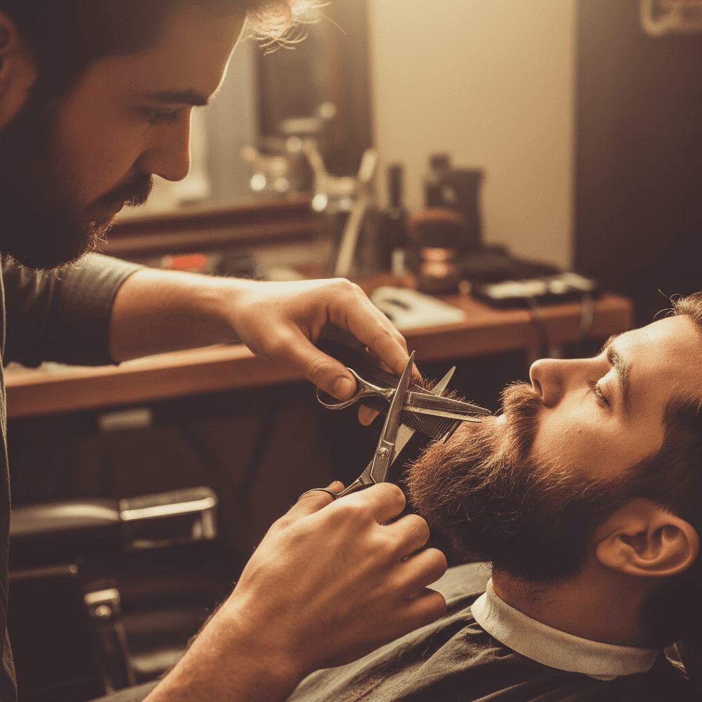 Professional beard trim and grooming